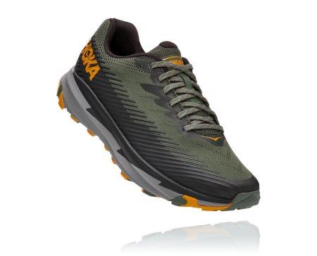 Hoka One One Torrent 2 Moški Trail Tekaški Čevlji Oljčno / Zlata Rumena SI-954387X